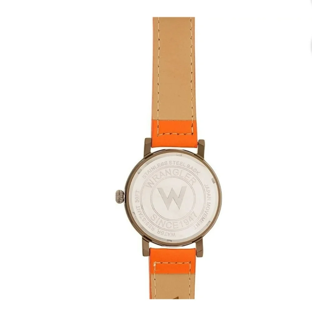Wrangler Men's Grey Orange‎ Western Collection wristwatch new